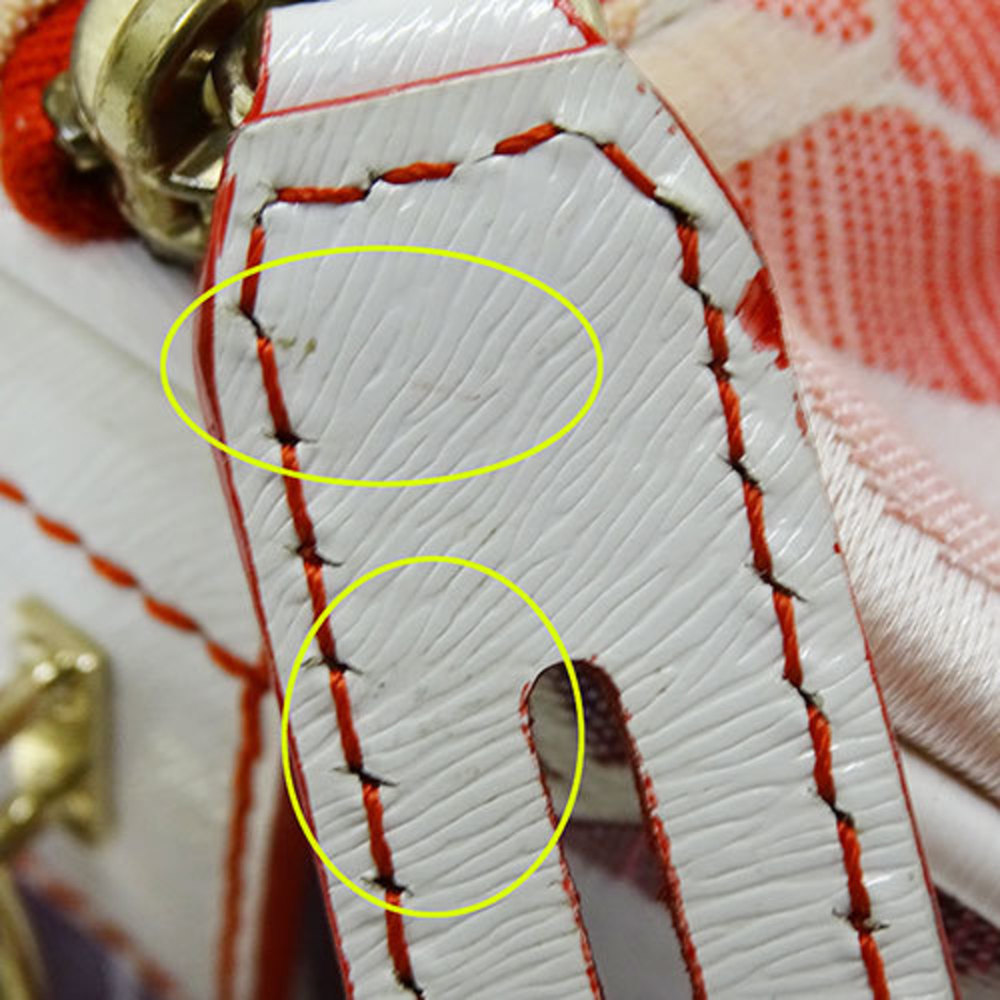 FENDI Canvas Red White 8BL068 Boston Bag - Picture 15 of 16